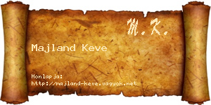 Majland Keve névjegykártya
